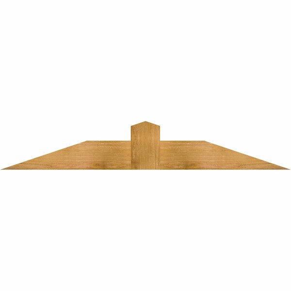 Ekena Millwork Portland Rough Sawn Timber Gable Bracket, Western Red Cedar, 60"W x 10"H x 2"D x 6"F, 4/12 Pitch GBW060X10X0206POR00RWR - main